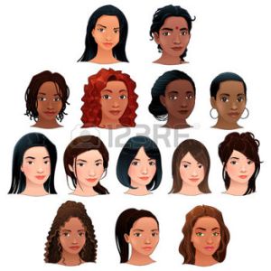 24023171-indiennes-les-femmes-noires-asiatiques-et-latino-vecteur-isol-avatars