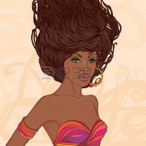 24581829-salon-de-beaute-jolie-jeune-femme-afro-americaine-avec-de-beaux-cheveux-longs-vector-illustration