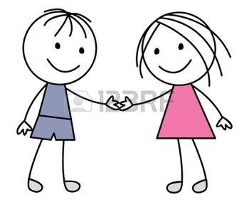 16703619-fille-et-gar-on-sur-fond-blanc